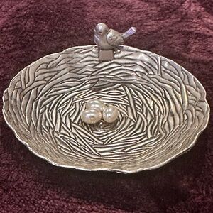 Bird & Pearl Eggs Trinket Dish